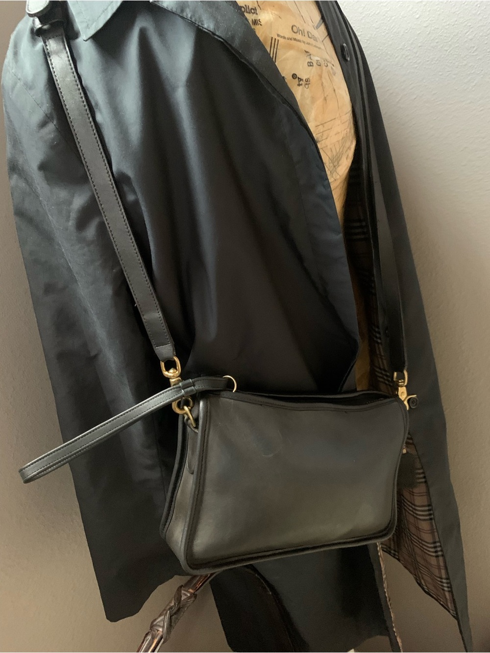 Vintage Coach Black Basic  Bag Made in New York City USA
